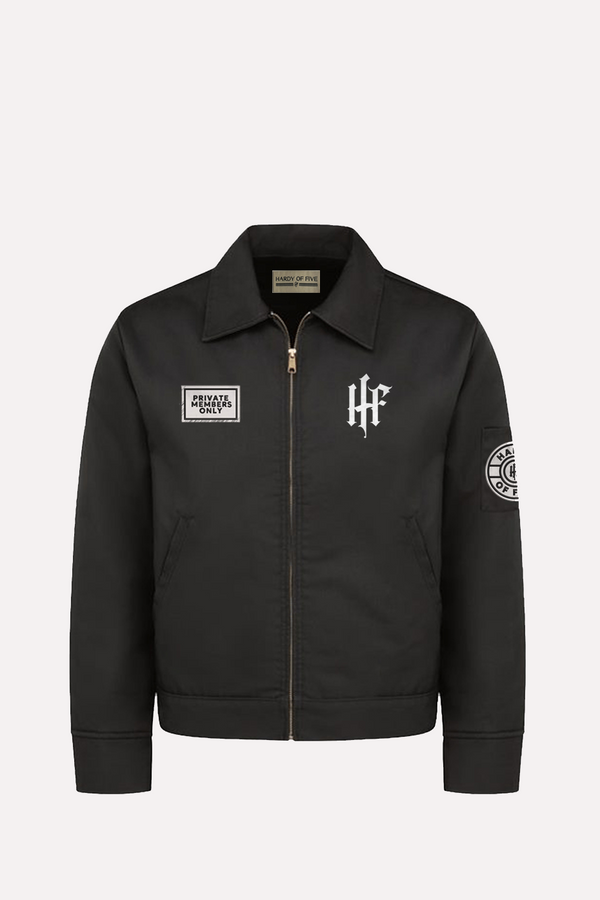 Hardy Of Five Black And White Nylon Jacket