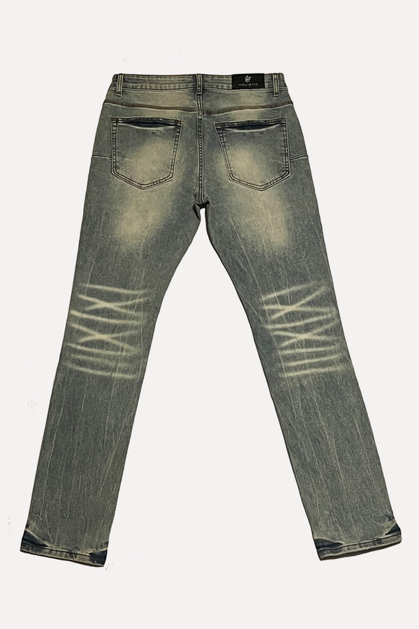 Hardy of Five Men's Stonewashed Destroyed Denim Jeans