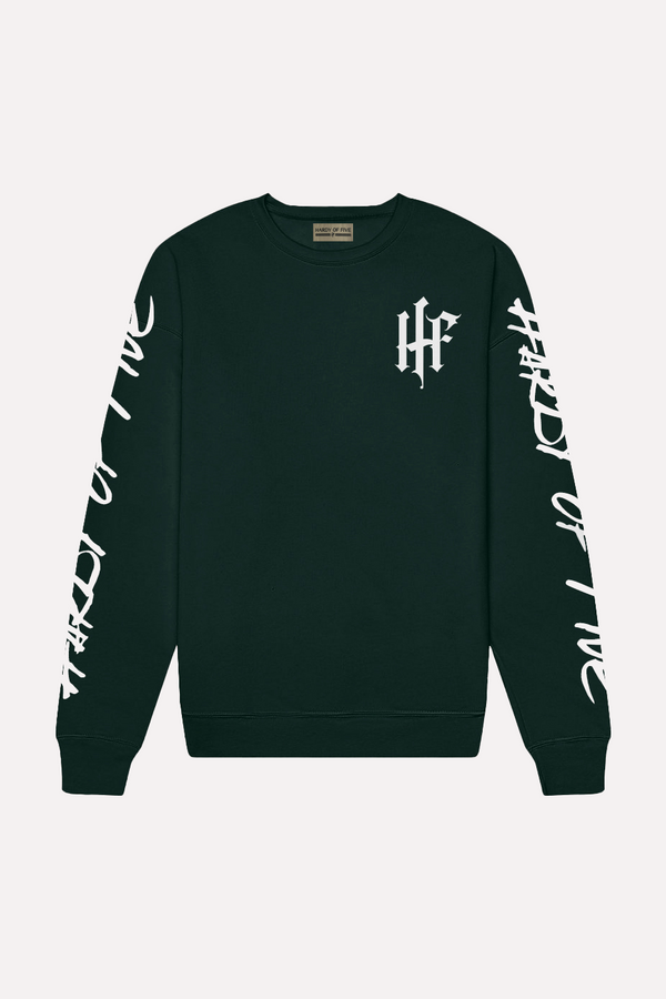 Hardy of Five Forest Green Stacked Letter Sweatshirt