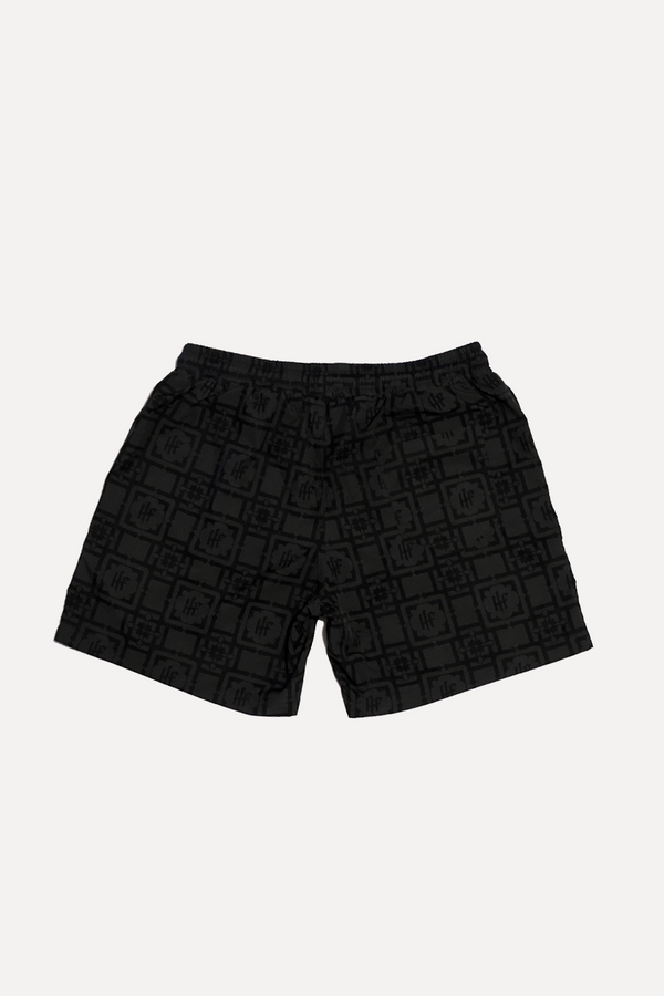 Hardy of Five Black Monogram Nylon Shorts